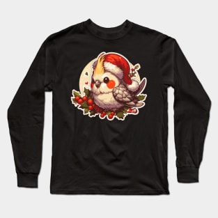 chonky Christmas cockatiel Long Sleeve T-Shirt